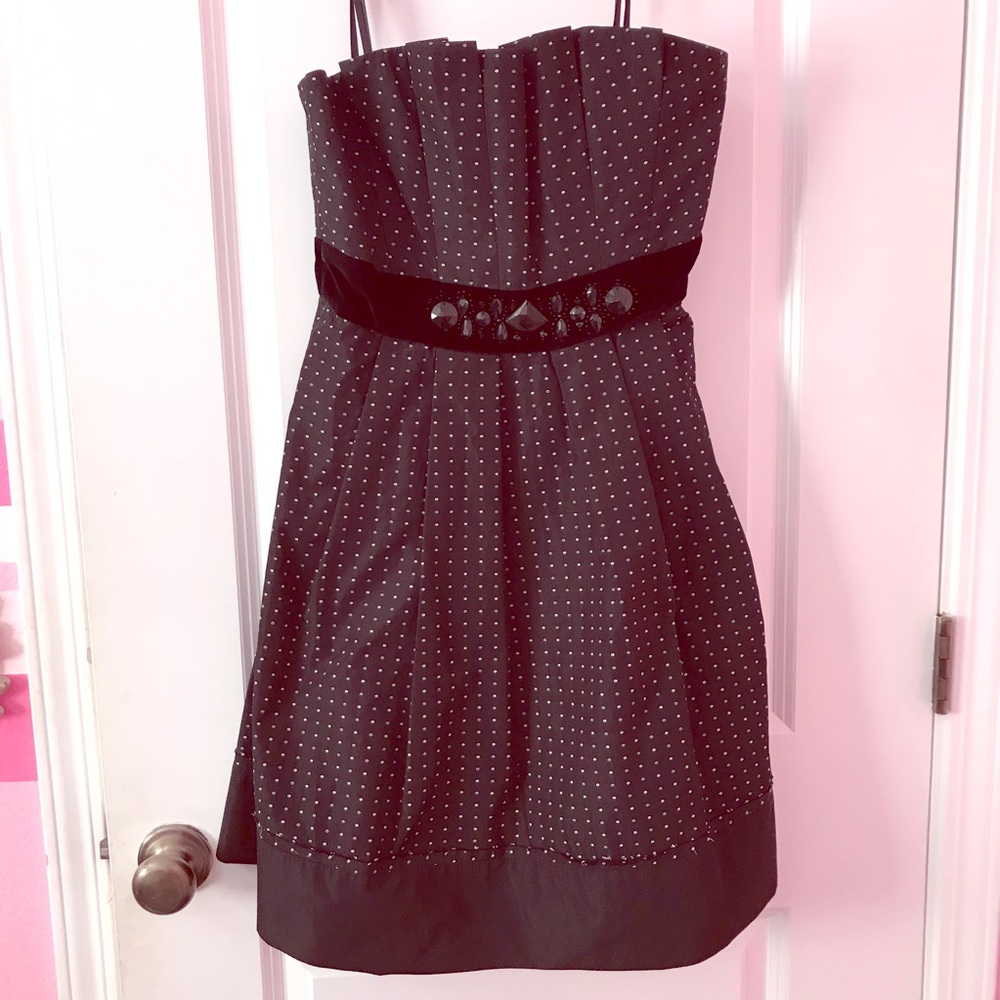 BCBG strapless black dress